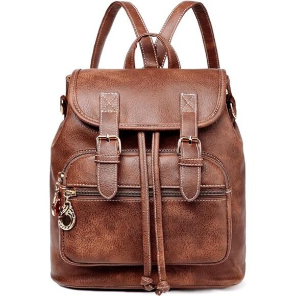 Mini Backpack Purse for Women Camel Brown - Picture 1 of 6
